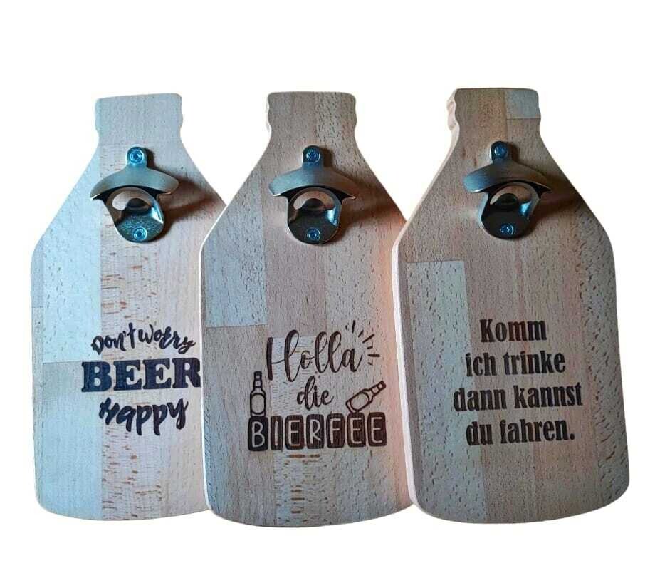Wandflaschenöffner  Flasche "Wunschgravur"