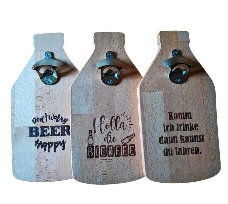 Wandflaschenöffner  Flasche "Wunschgravur"