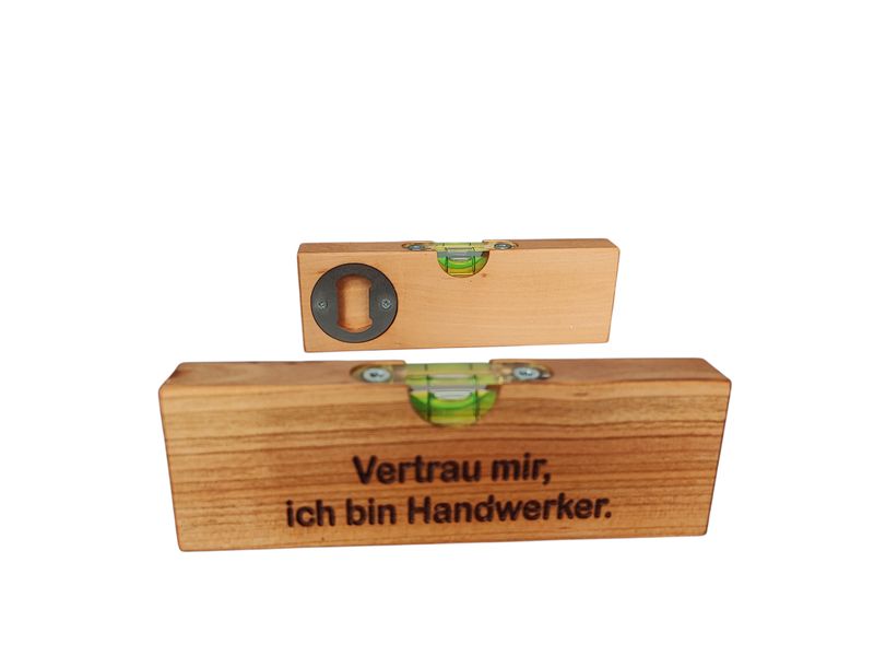 Flaschenöffner Wasserwaage "Vertrau mir, ich bin Handwerker"