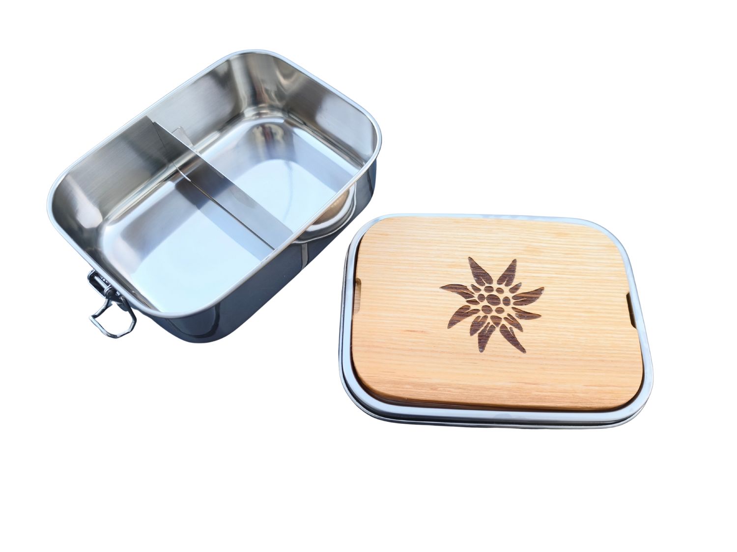 Brotzeitdose Holz "Edelweiss"