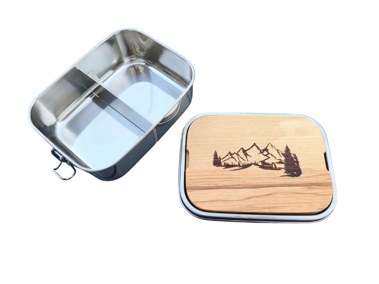 Brotzeitdose Holz "Natur"
