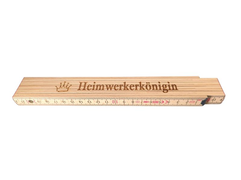 Holzmeterstab "Heimwerkerkönigin"