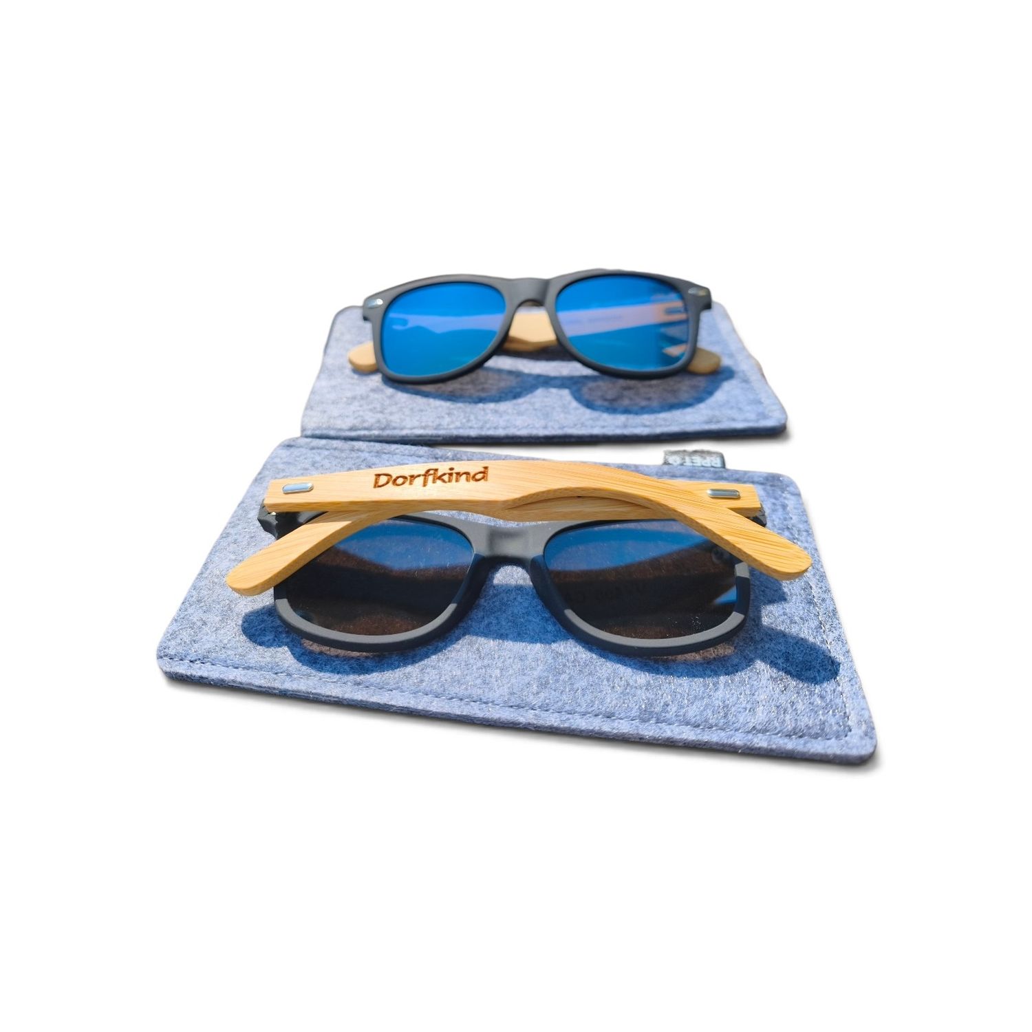 Sonnenbrille blau "Dorfkind"