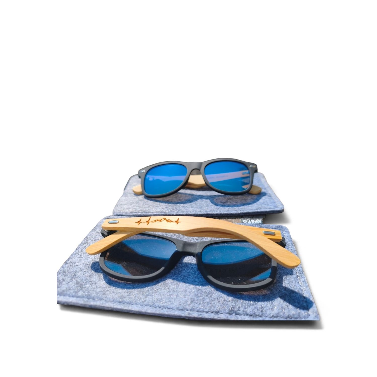 Sonnenbrille blau "Berge"