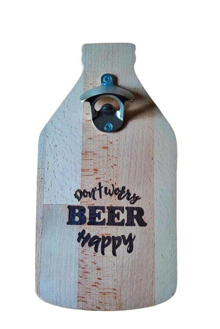 Wandflaschenöffner  Flasche "Don´t worry BEER happy"