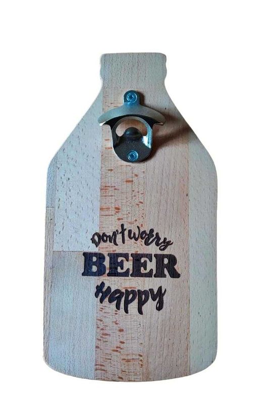 Wandflaschenöffner  Flasche "Don´t worry BEER happy"