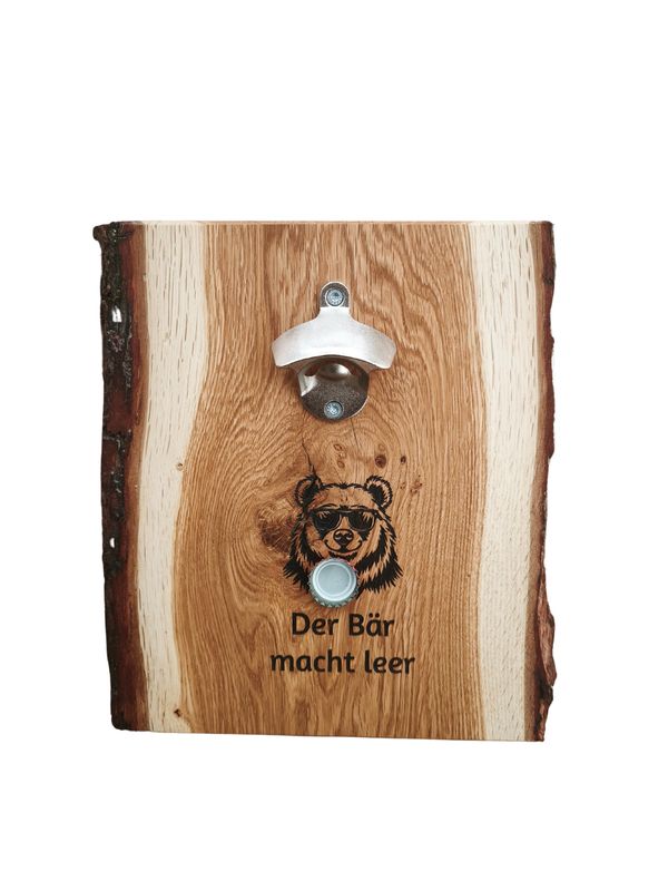 Wandflaschenöffner  "Der Bär macht leer"