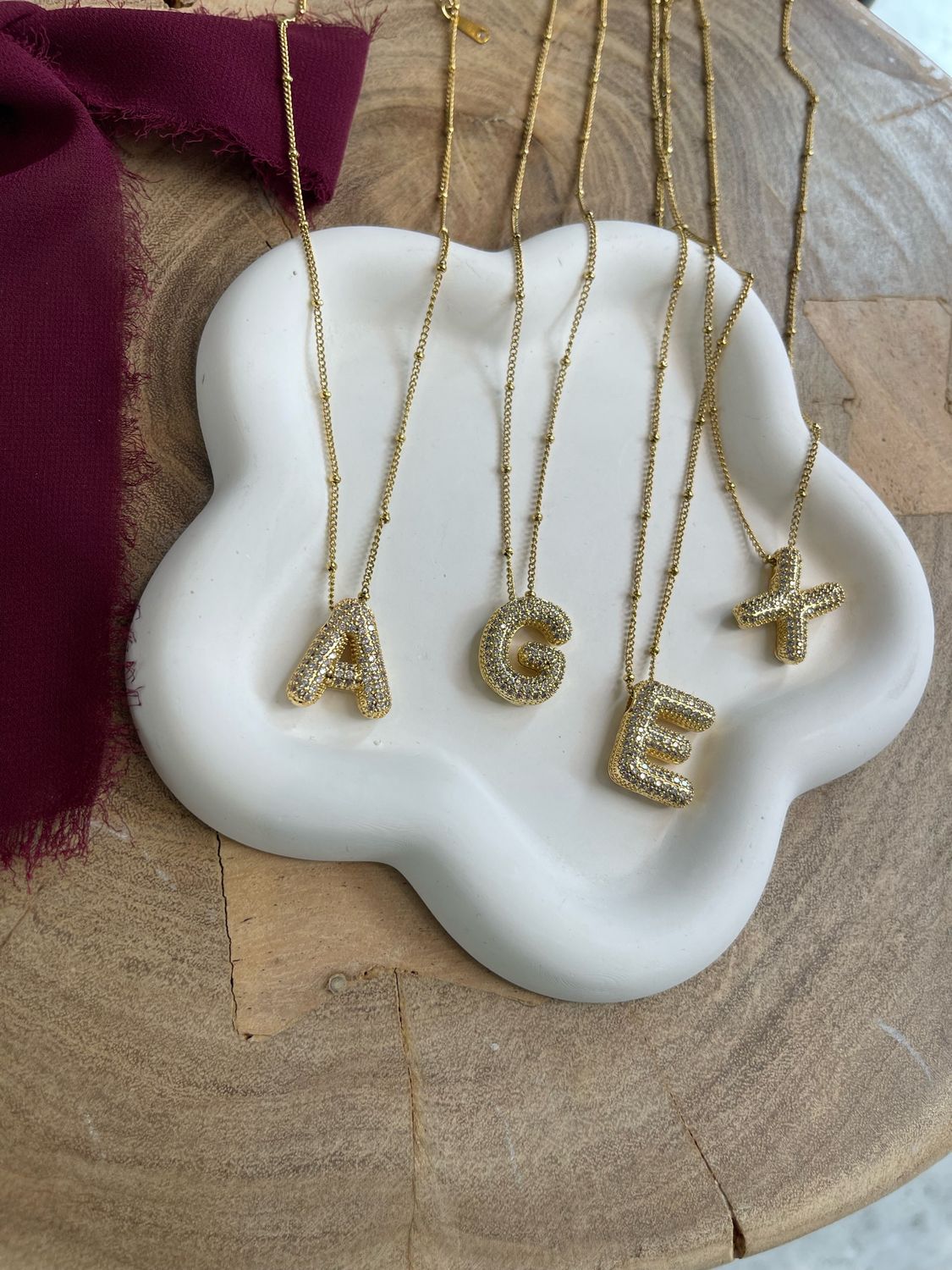 BUBBLE LETTER NECKLACE