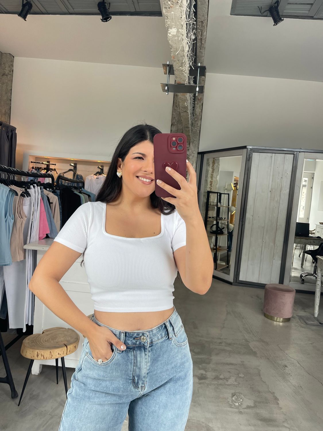 CLOVER ELASTIC CROP TOP