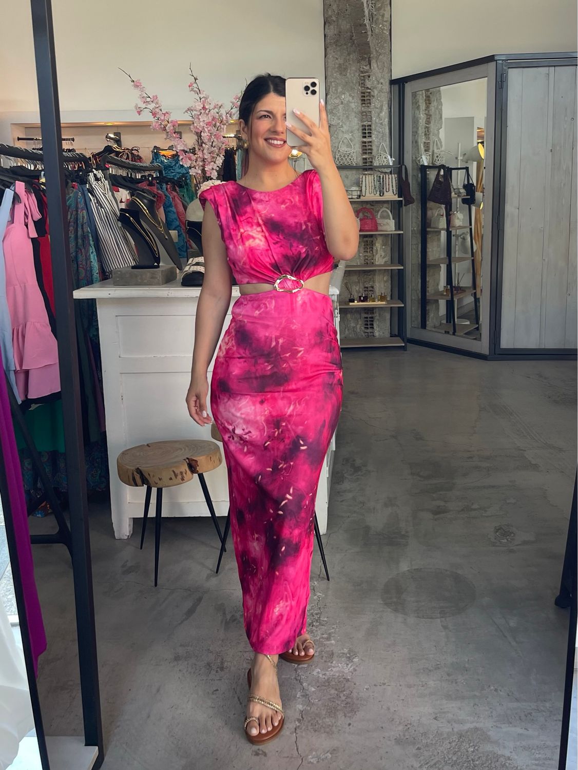 VALERIA  CUT OFF LYCRA DRESS