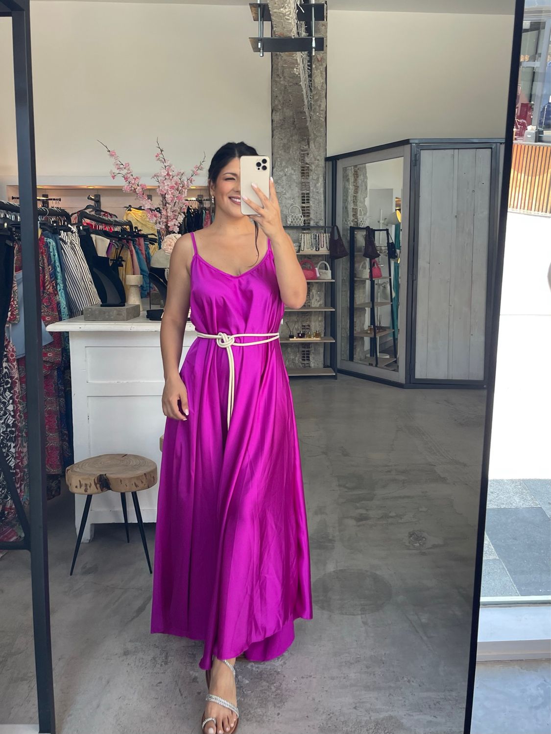 EVELINA SATIN DRESS