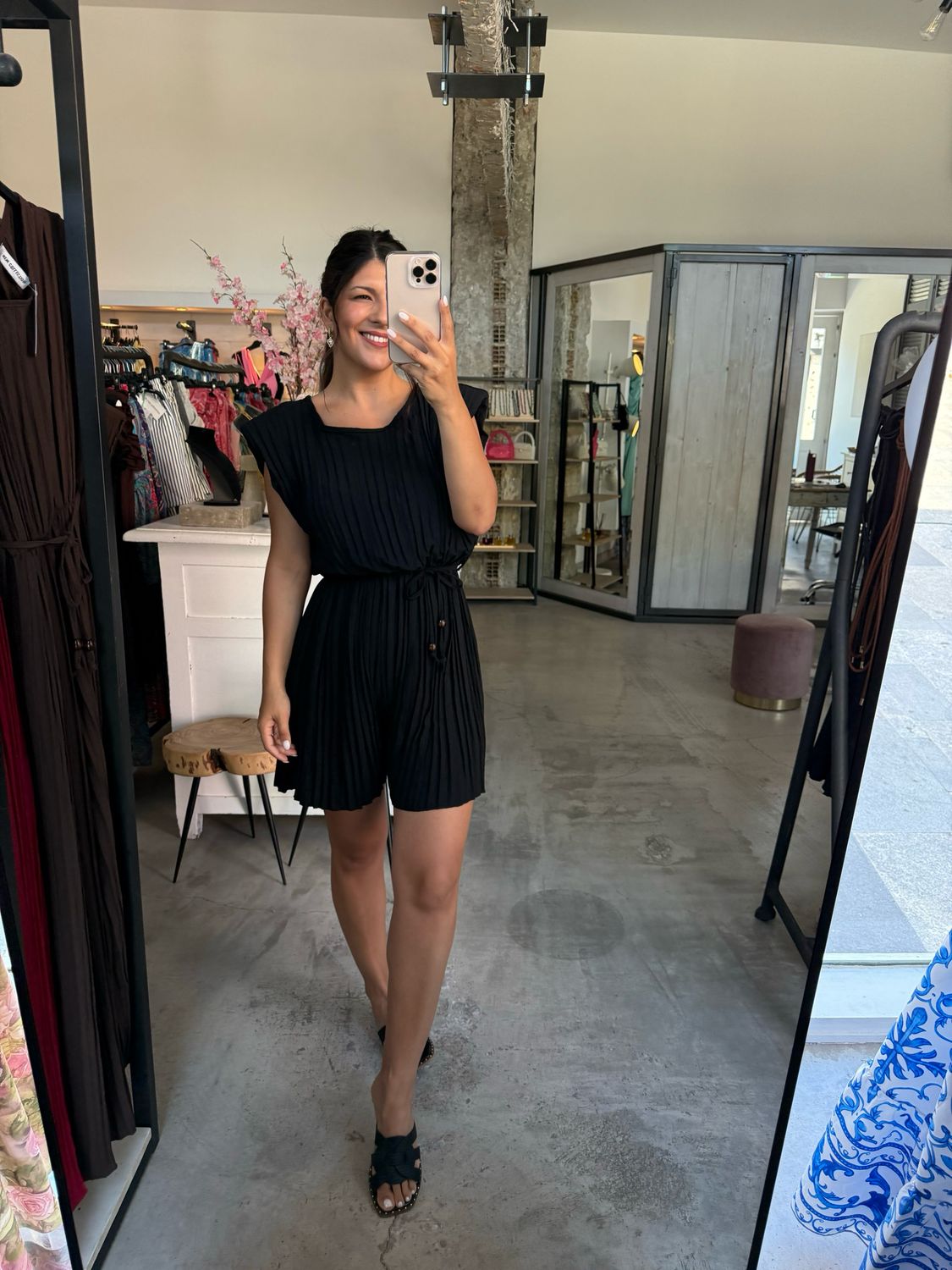 IRIS PLEATED PLAYSUIT