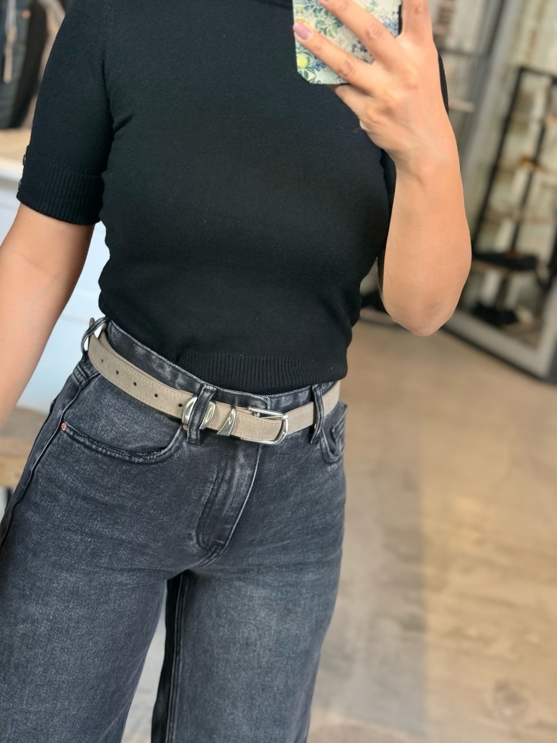 PIECES LEATHER BELT