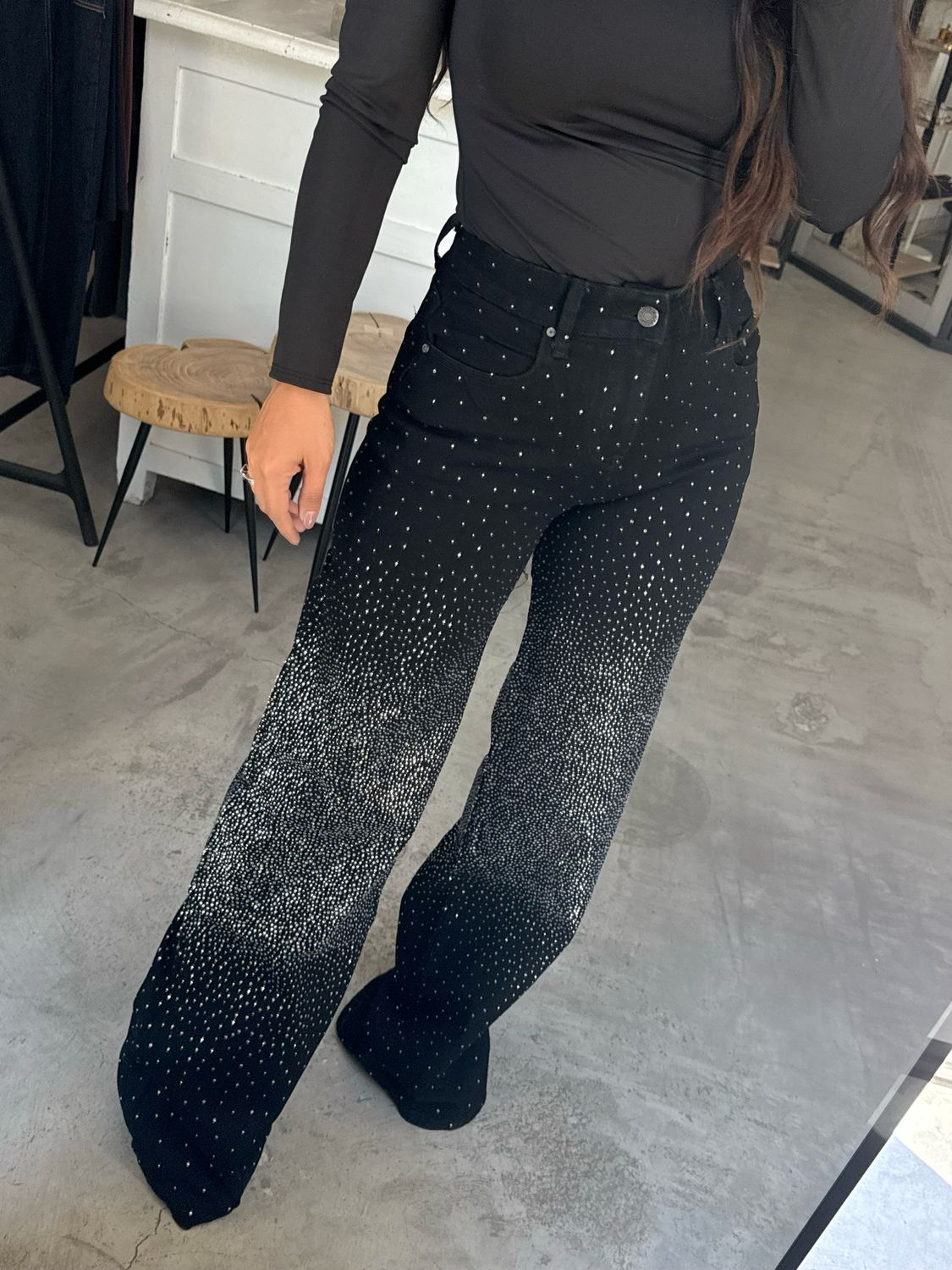 SPARKLE BLACK JEANS