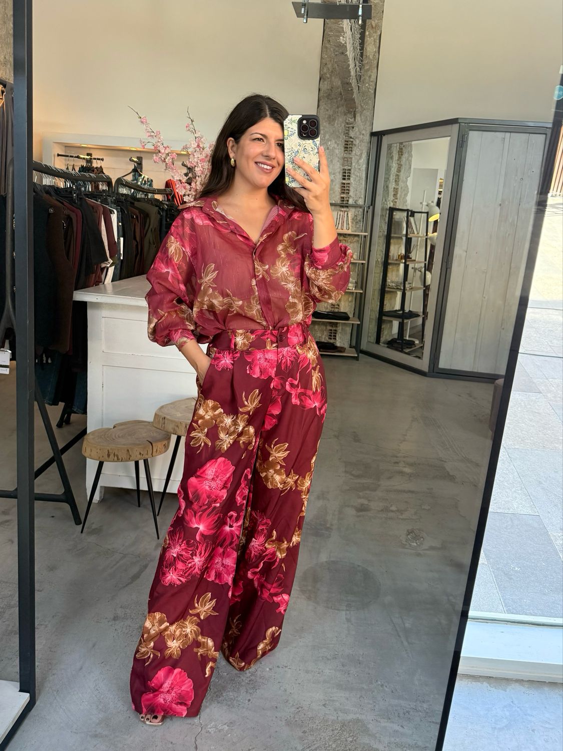 GLORIA FLORL PANTS SET