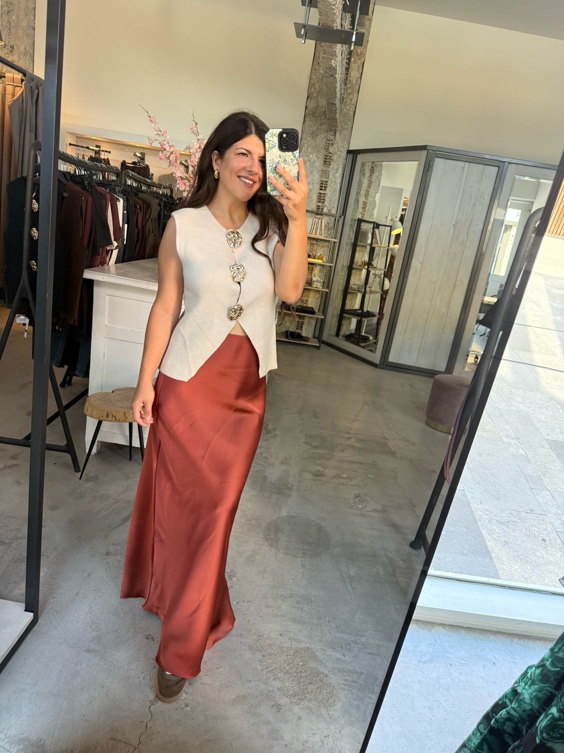 NOELIA SATIN SKIRT