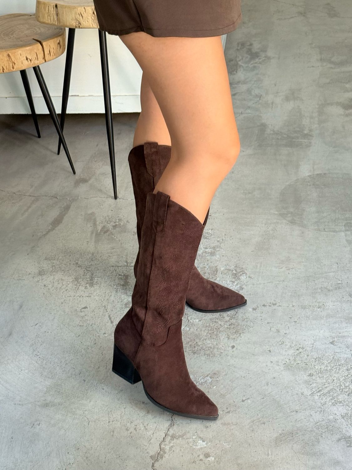 JOLENE WESTERN BROWN BOOTS