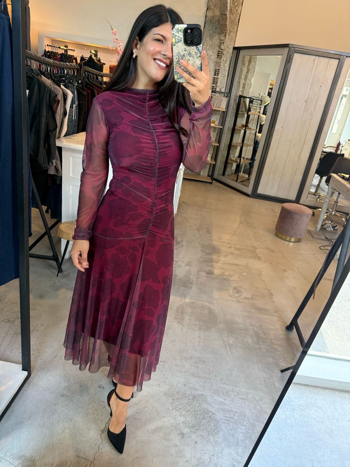 LIANA TULLE MIDI DRESS