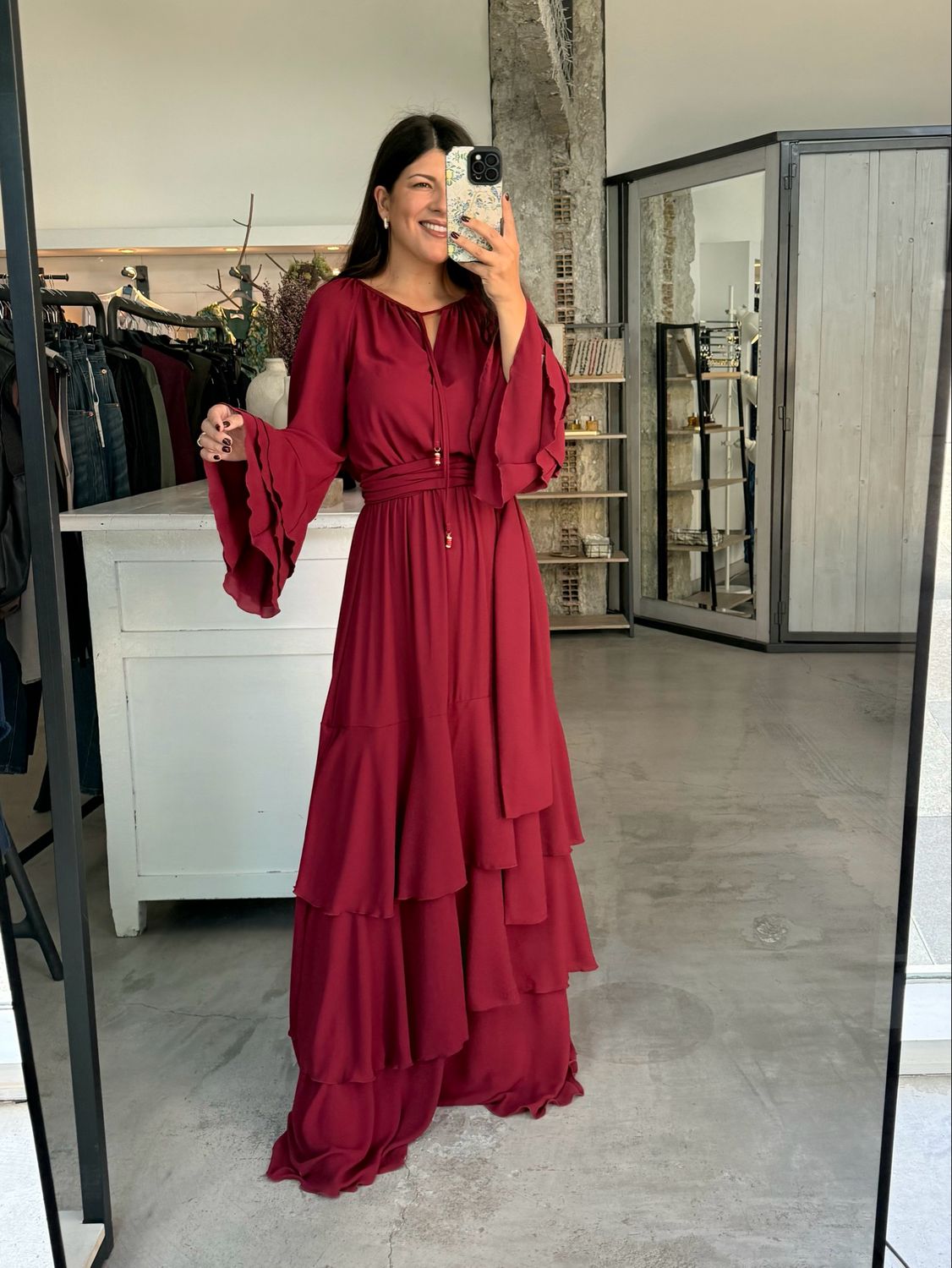 DC RUFFLE MAXI DRESS