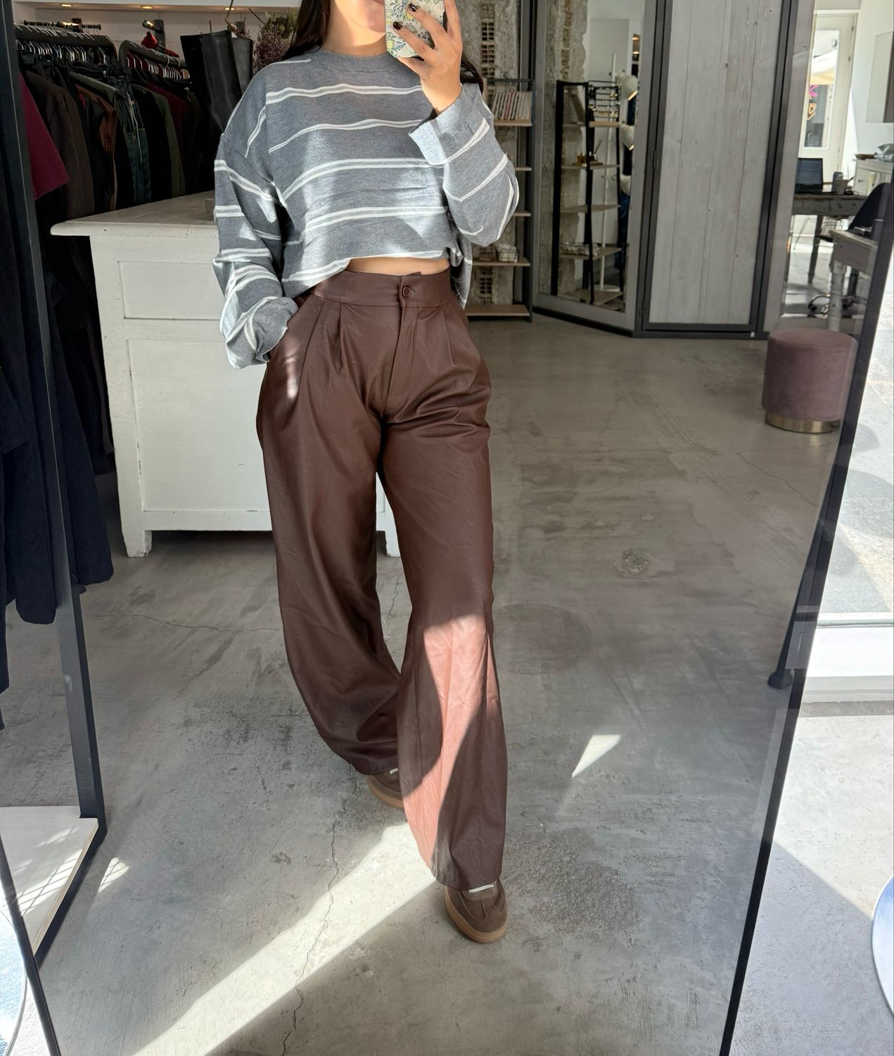 LEAH FAUX LEATHER PANTS