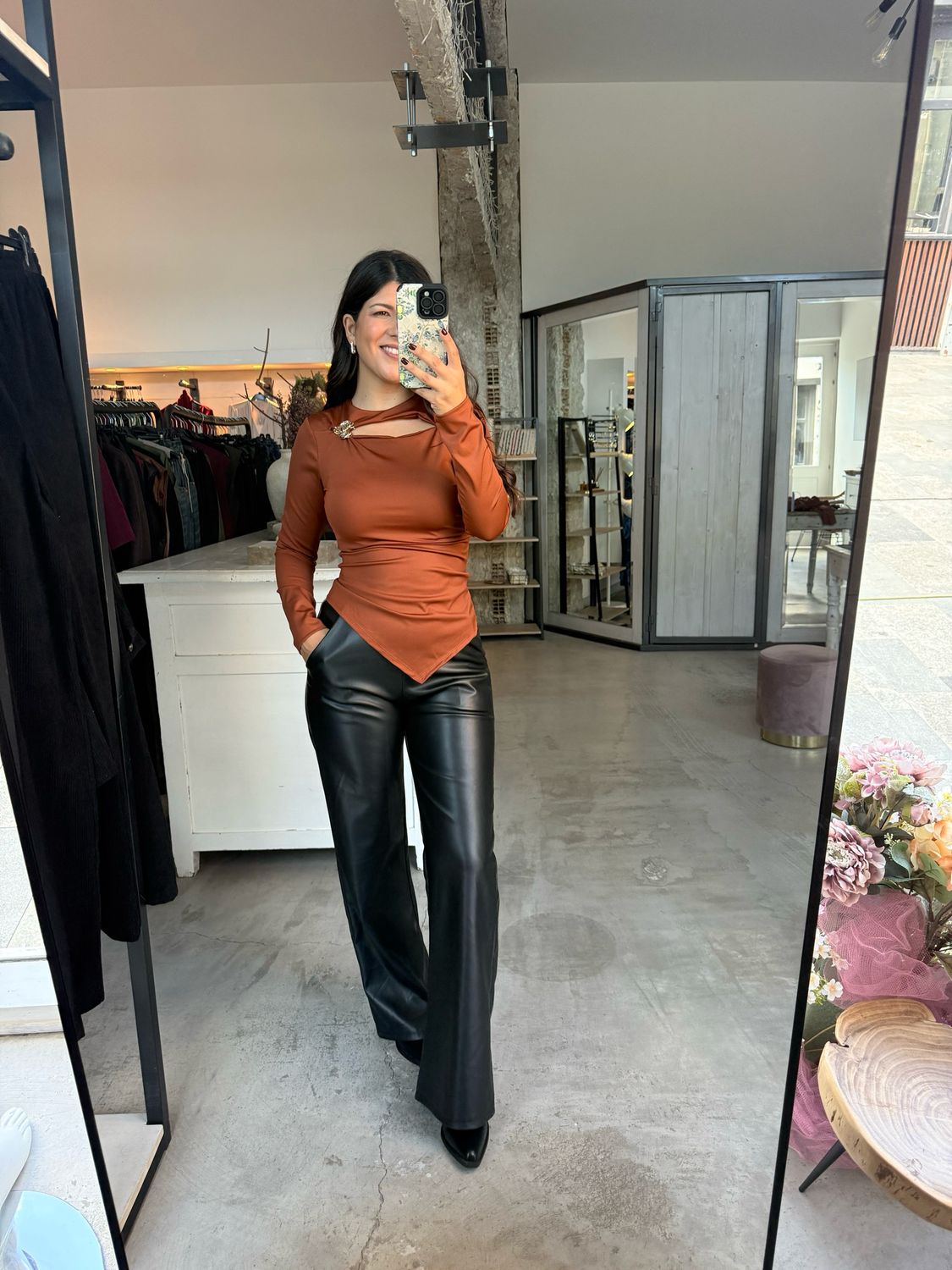 BELLA FAUX LEATHER PANTS