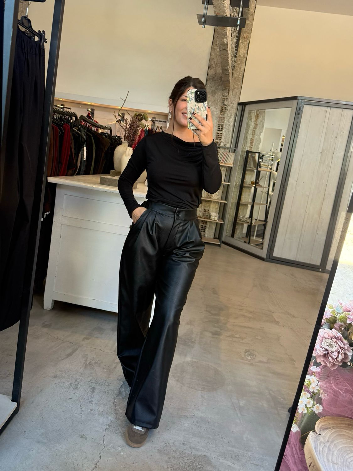LEAH FAUX LEATHER PANTS