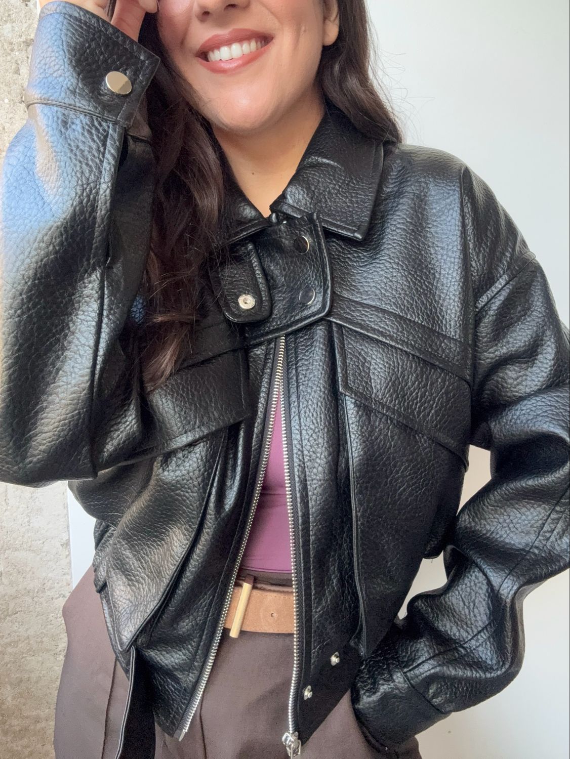 SIENNA FAUX LEATHER JACKET