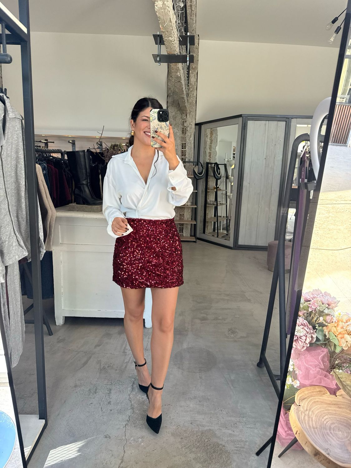 SEQUIN MINI SKIRT