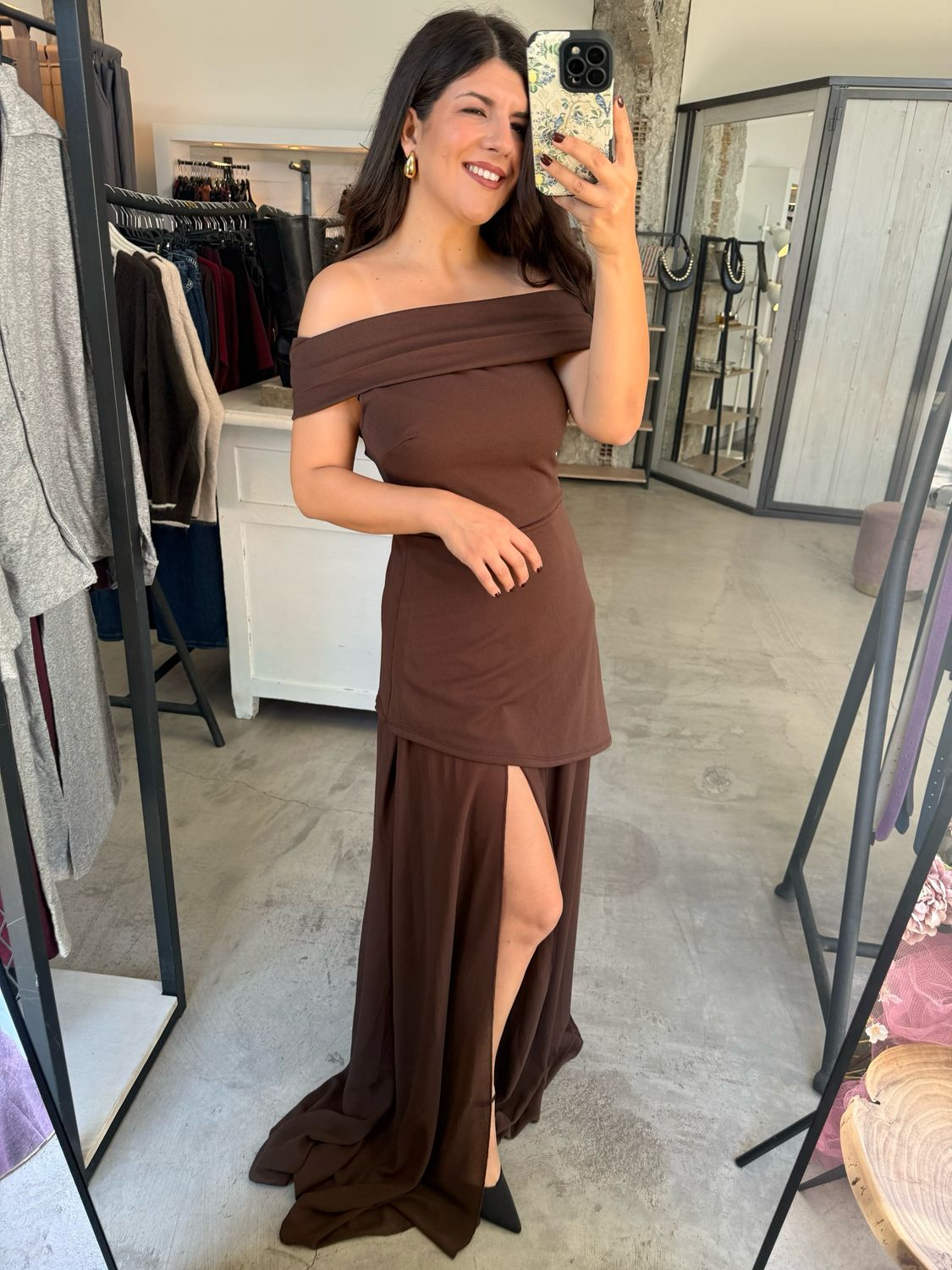 KATE OFF SHOULDER MAXI DRESS