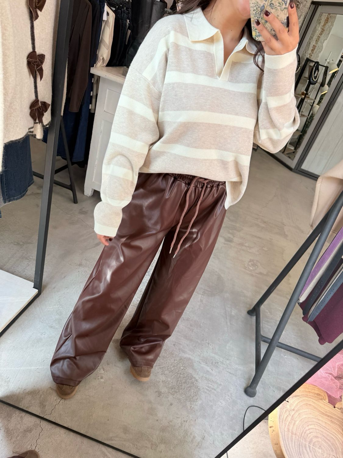 FERN FAUX LEATHER PANTS