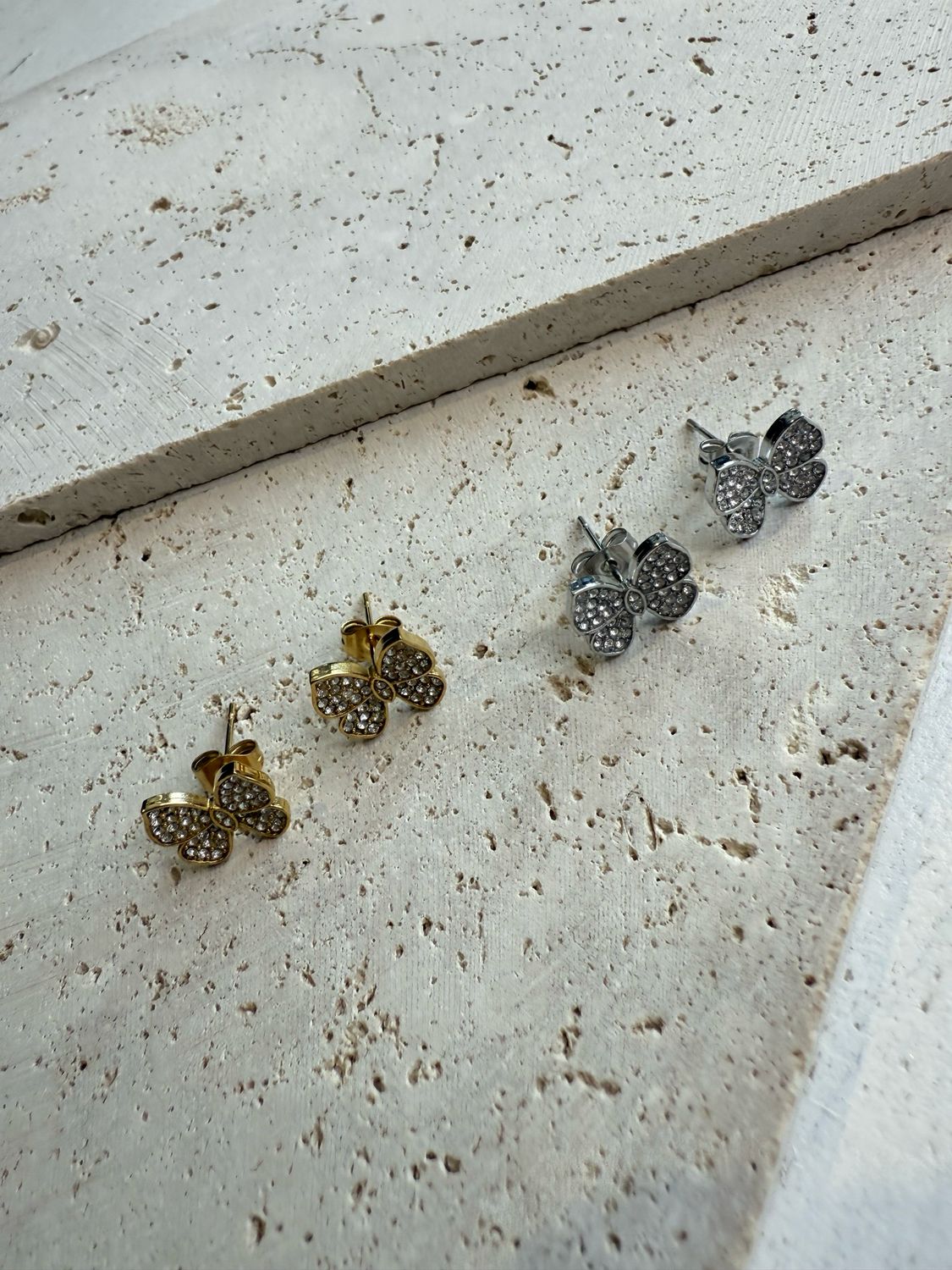 RHINESTONES BUTTERFLIES EARRINGS