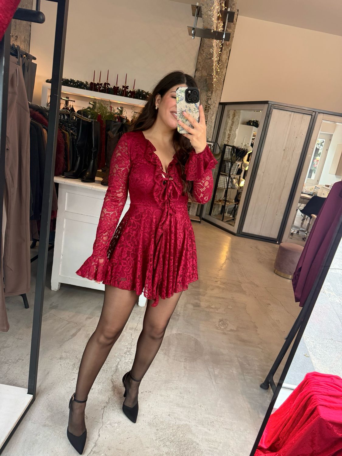 CARRIE LACE DRESS (WITH SHORTS)
