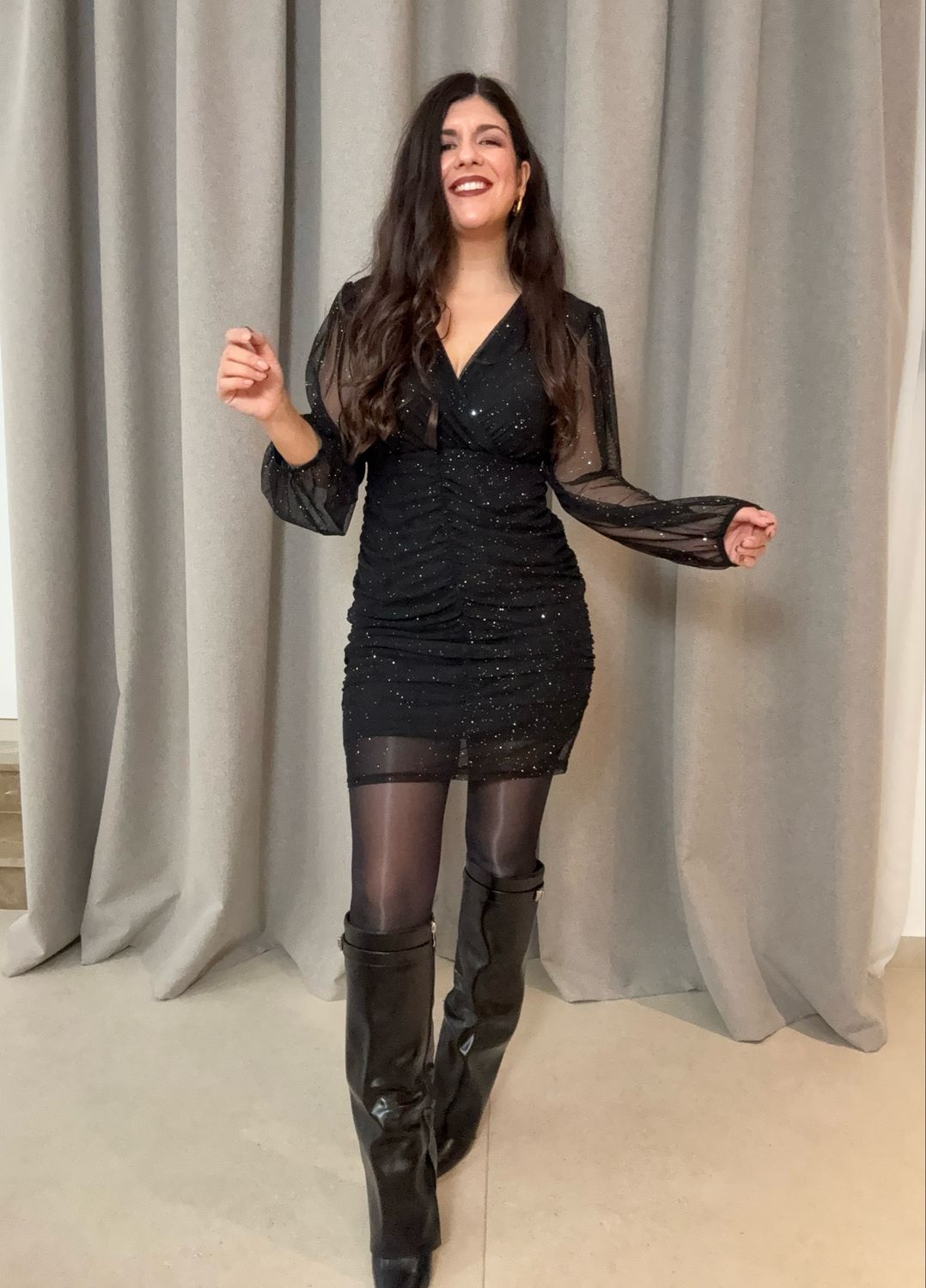 CAROL GLITTERY DRESS