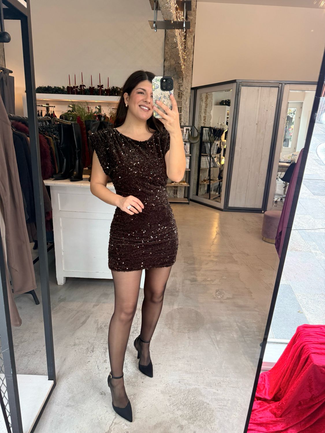 SEMELI MINI SEQUIN DRESS