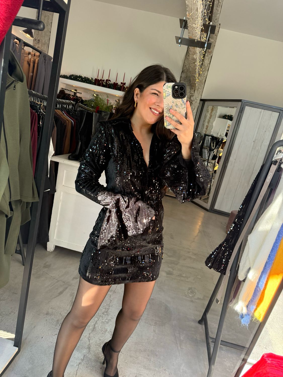 MILLY VELVET SEQUIN DRESS