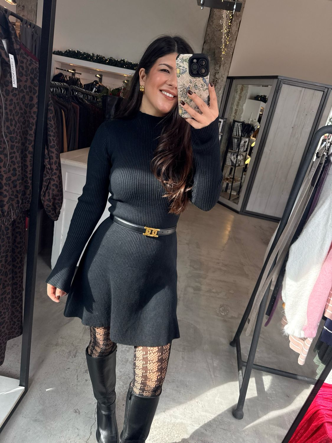 KNITTED A LINE DRESS