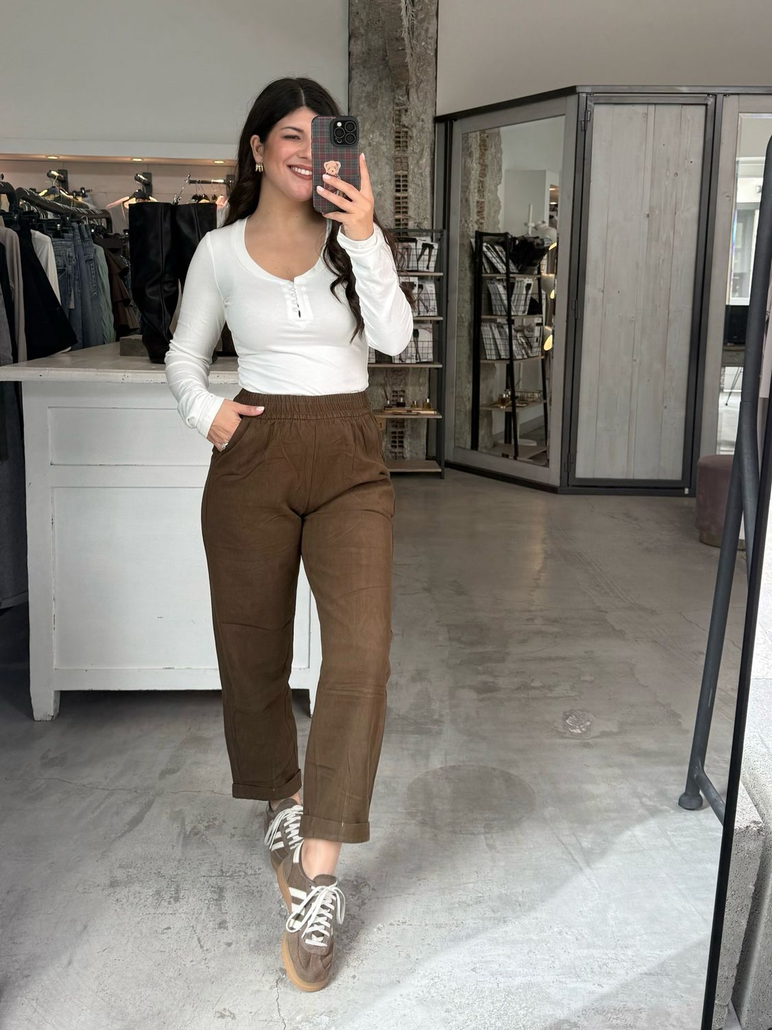 MUM FIT DENIMSTYLE PANTS