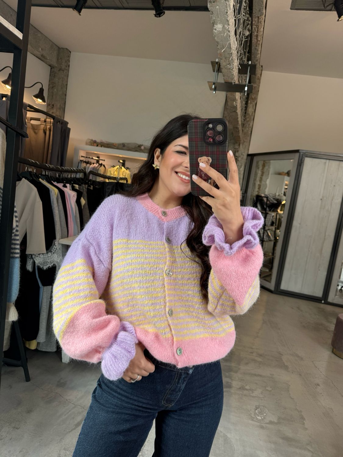 DANICA STRIPED CARDIGAN