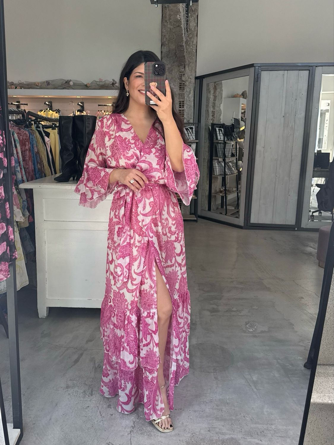 SEMELI PRINTED WRAP DRESS