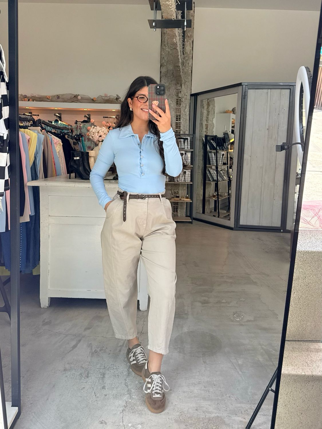 OLLIE DENIM STYLE CROPPED PANTS