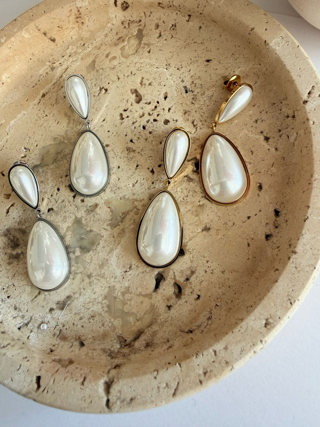 DOUBLE DROP PEARL EARRINGS