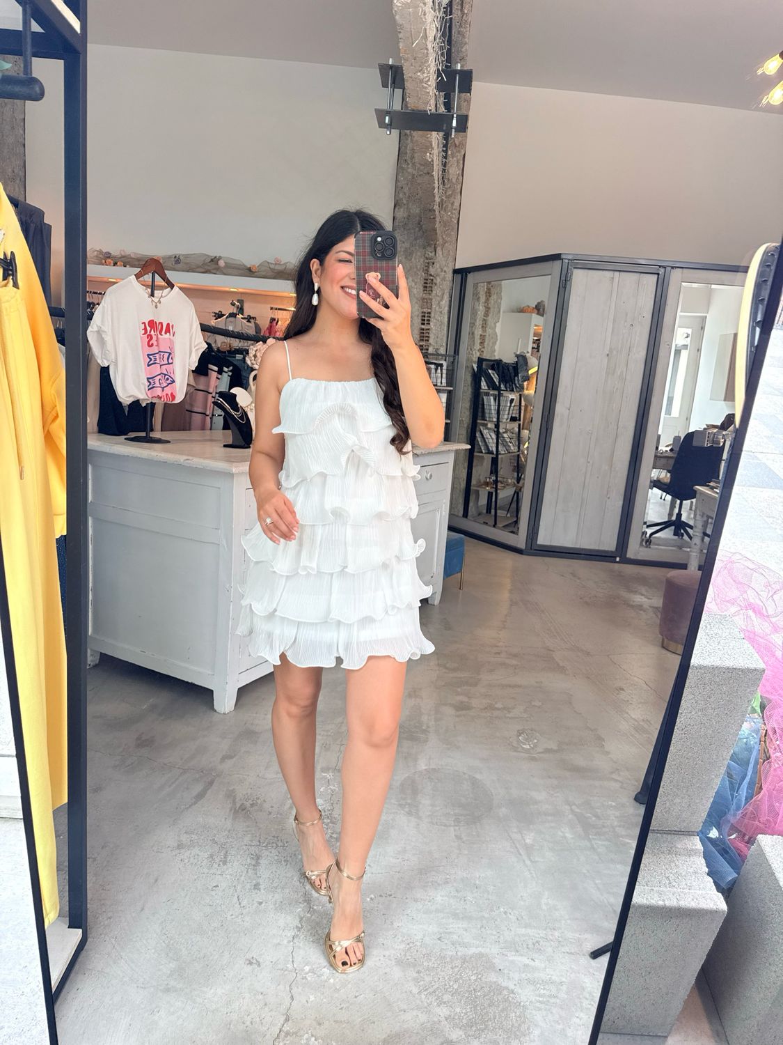 CORALIE RUFFLE DRESS