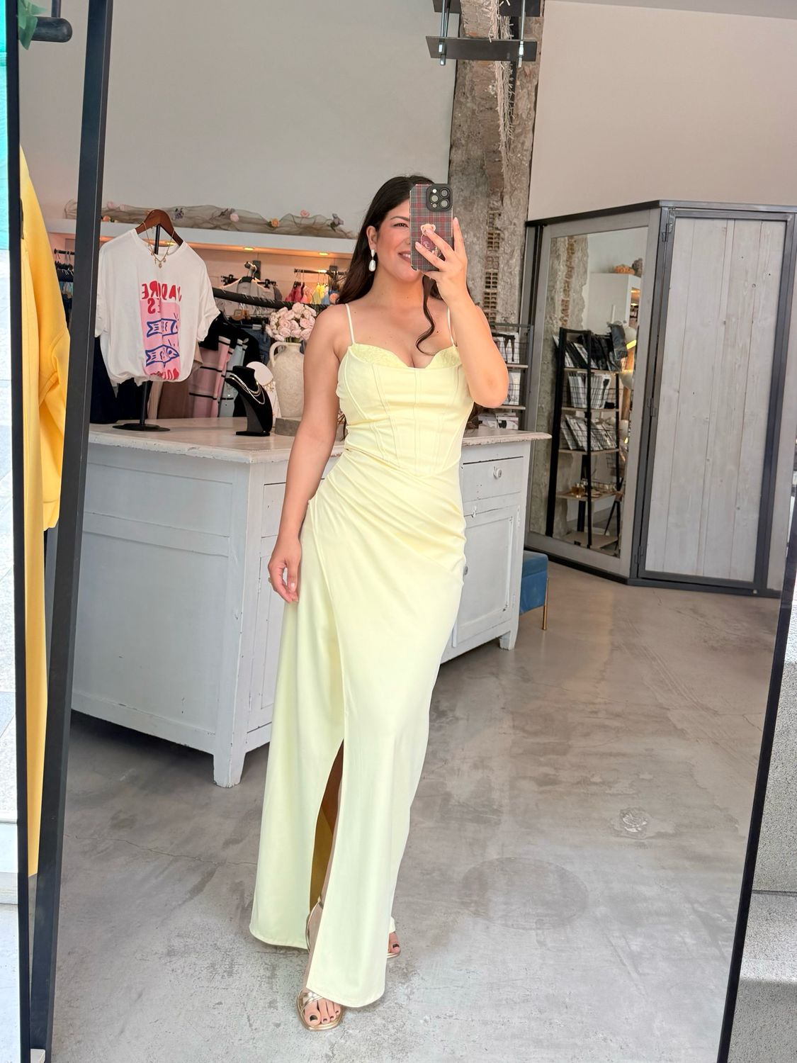 CELESTE LYCRA MAXI DRESS