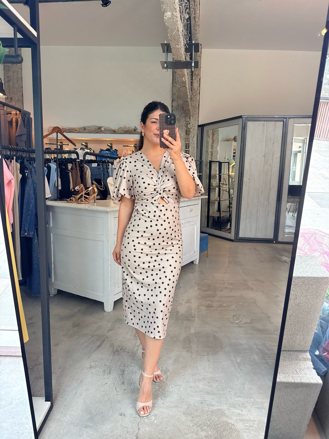 POLKA DOTS MIDI DRESS