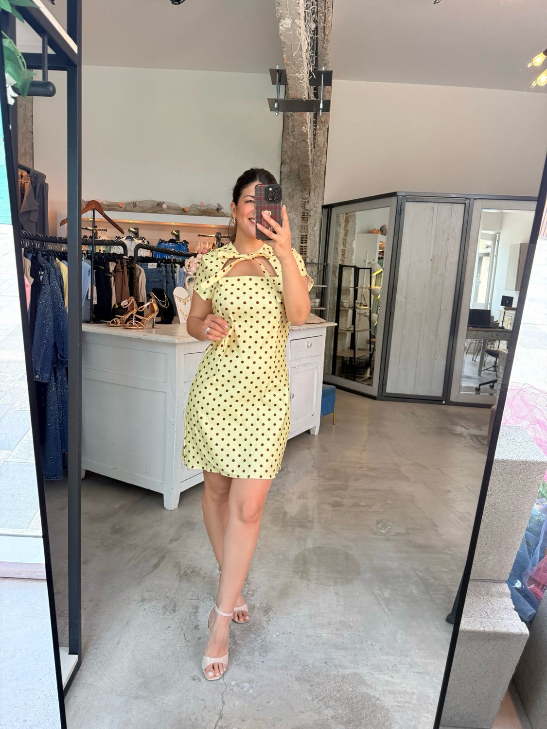 POLKA DOTS SHORT DRESS