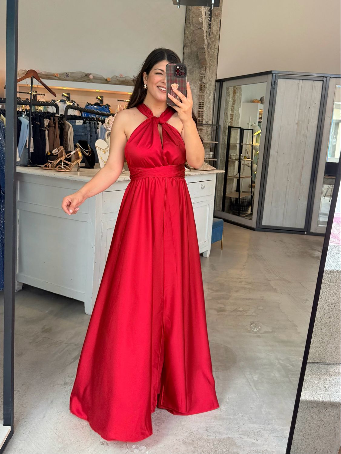 ILENA MULTIWEAR MAXI SATIN DRESS