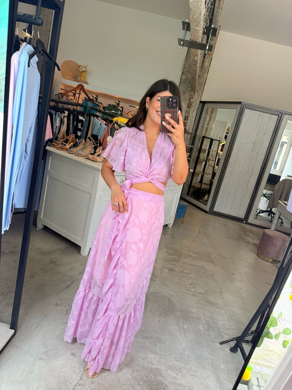 MOON EMBROIDERED SKIRT SET
