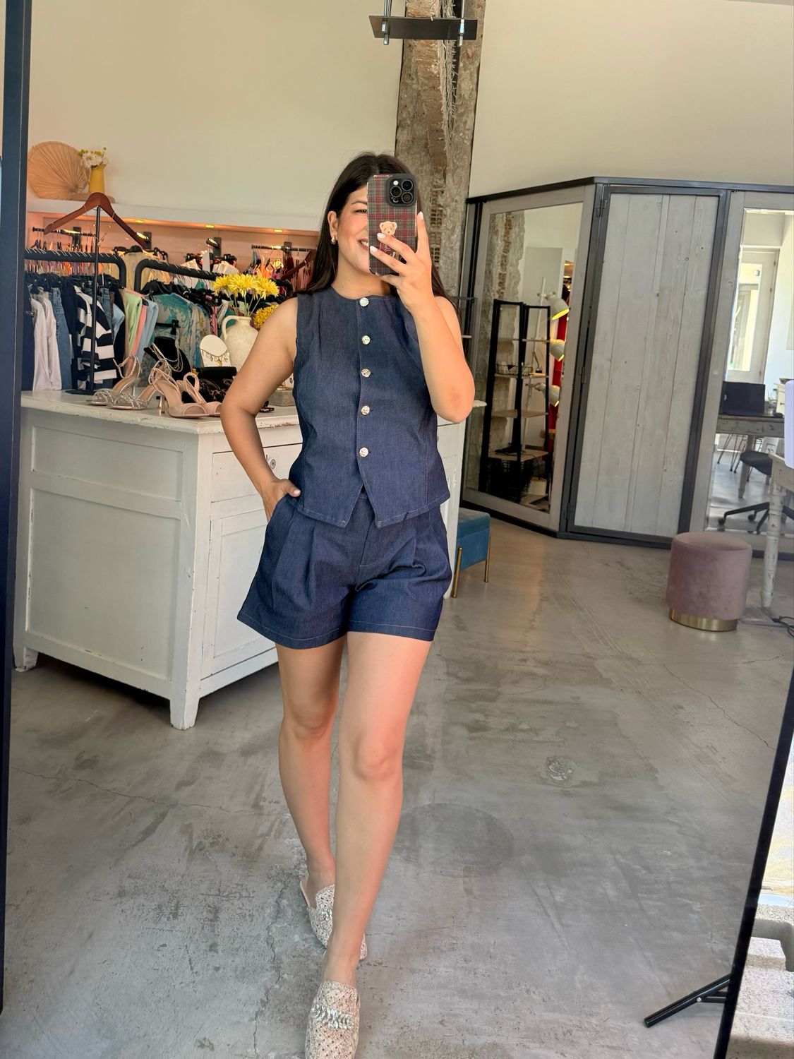 DENIM VEST SET