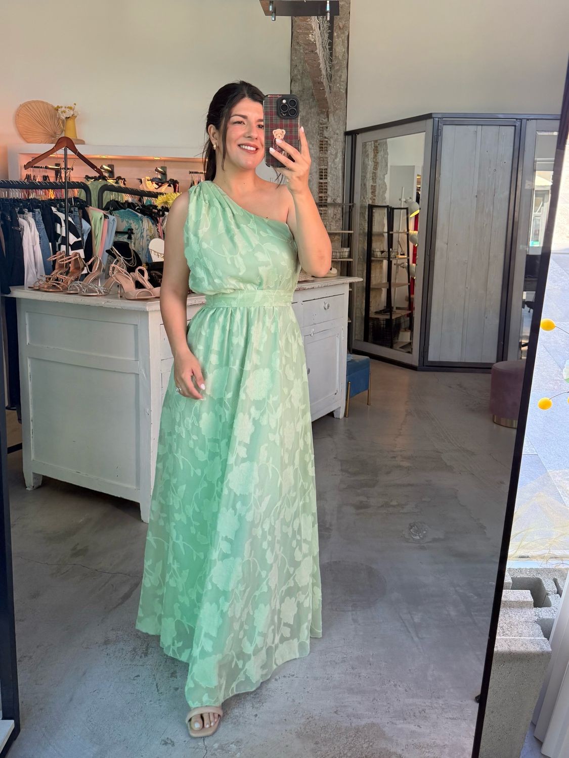 AURA ONE SHOULDER MAXI DRESS