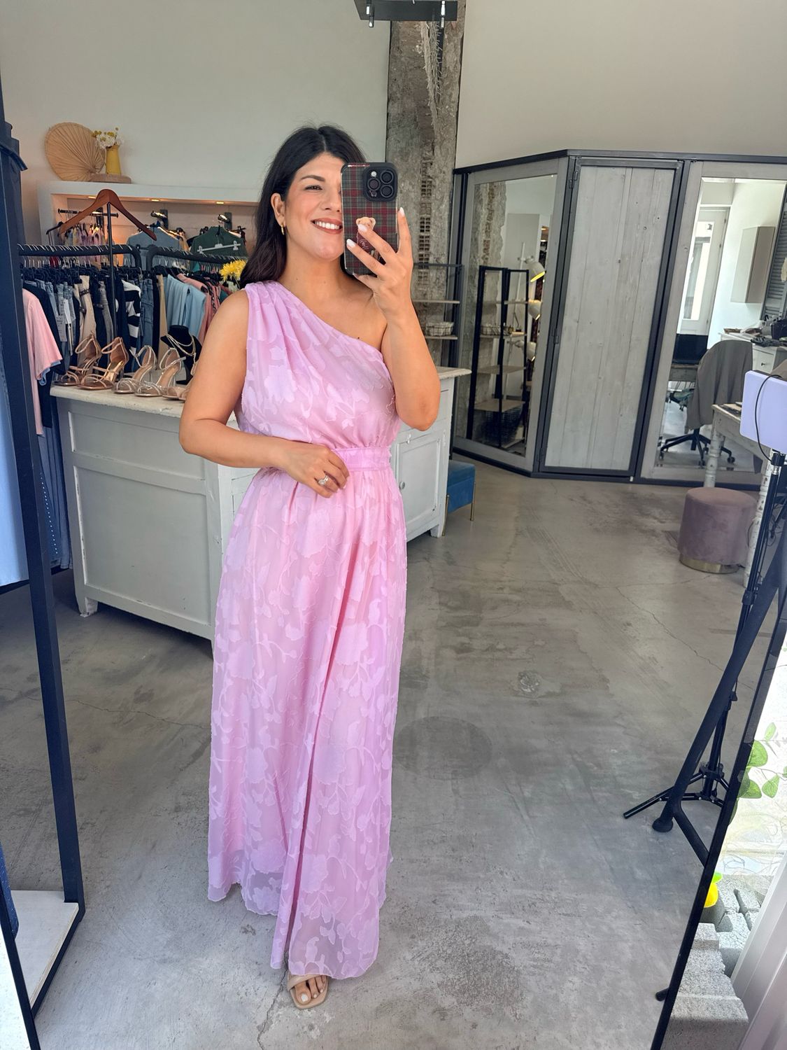 AURA ONE SHOULDER MAXI DRESS